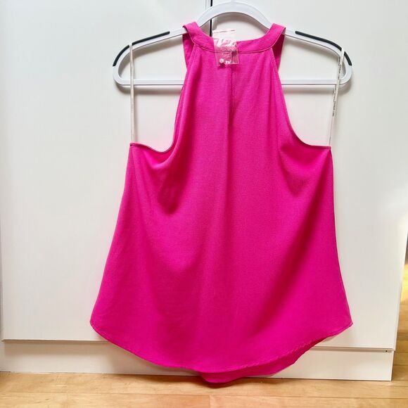 NWT Sweet Wanderer High Neck Sleevless Top in Fuchsia, Size Large - Picture 2 of 8